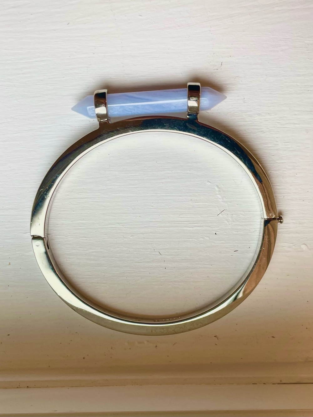 Coach silver-tone Bracelet with Blue Stone